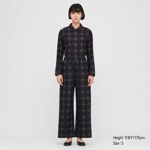 NWT Marimekko Kivet Button-up Shirt and Pull-on Pants Set in brushed flannel